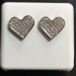 1/4 ctw Diamond Heart Earrings